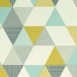 blue geometric cotton fabric from Studio G