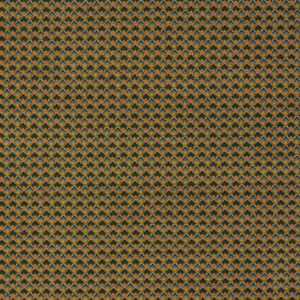 orange geometric jacquard fabric from Clarke & Clarke