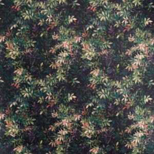 green botanical velvet-chenille fabric from Clarke & Clarke