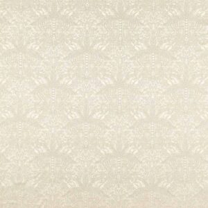white botanical woven fabric from Clarke & Clarke