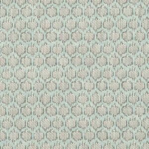 blue geometric woven fabric from Clarke & Clarke
