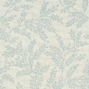 blue botanical woven fabric from Clarke & Clarke