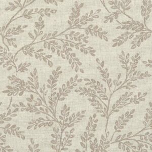 brown botanical woven fabric from Clarke & Clarke