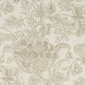 brown botanical woven fabric from Clarke & Clarke