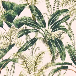 green botanical cotton fabric from Clarke & Clarke