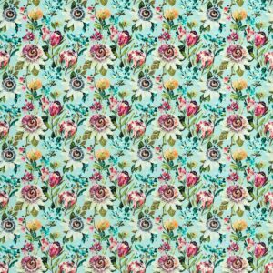blue botanical printed fabric from Studio G