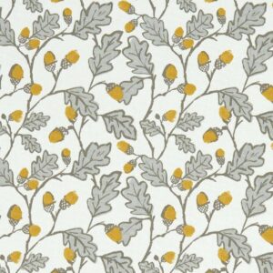 brown botanical cotton fabric from Studio G
