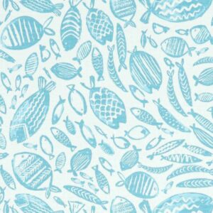 blue animal cotton fabric from Studio G