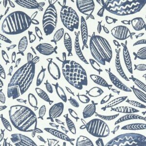 blue animal cotton fabric from Studio G