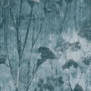 blue botanical jacquard fabric from Clarke & Clarke